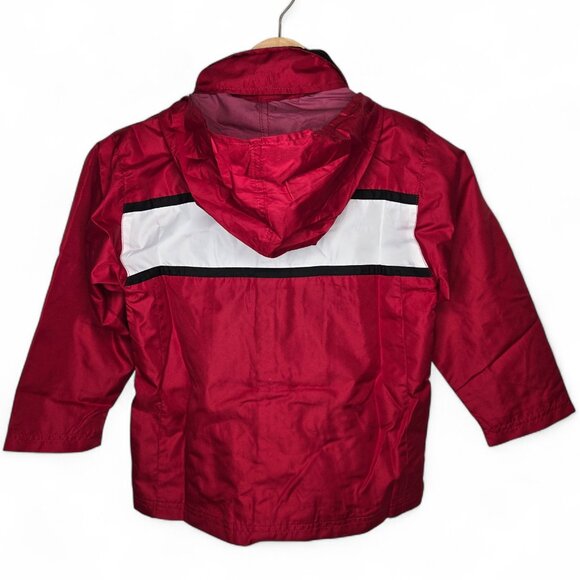 Nike Boy's Hooded Windbreaker Jacket Boys Color Panel Red Mesh-Lined Sporty 6 - Picture 3 of 7